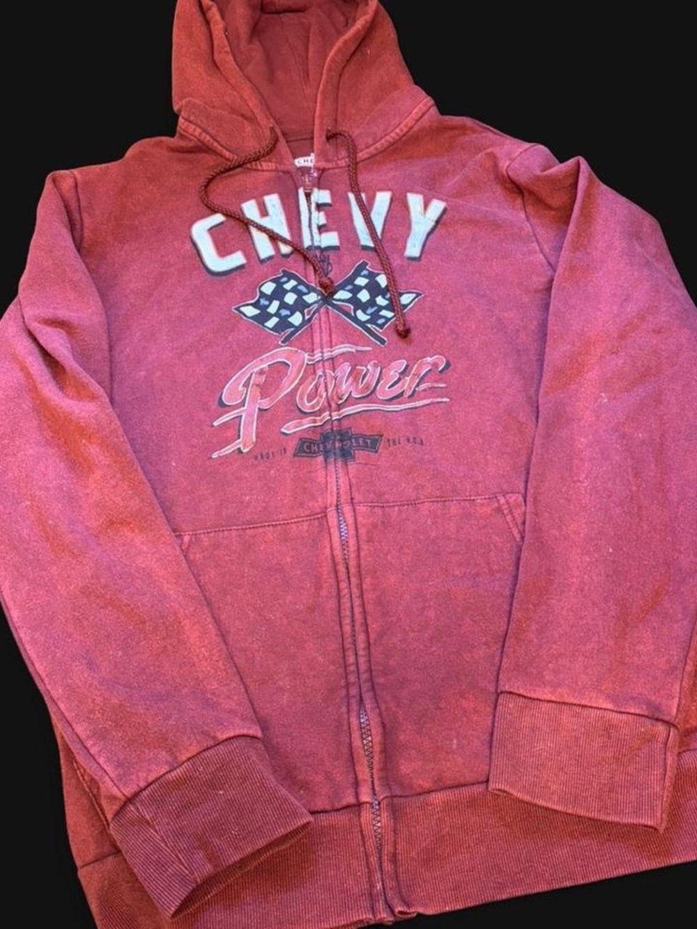 Power Red Zip-Up Hoodie